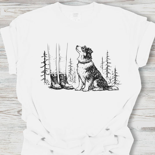 Australian Shepherd Hiking Tee