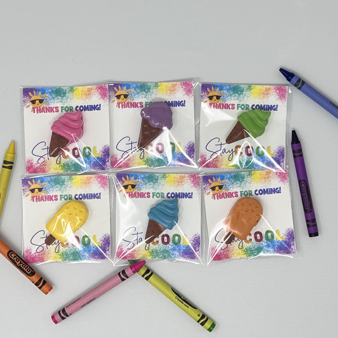 Ice Cream Crayon Shapes - Loot Bag Fillers