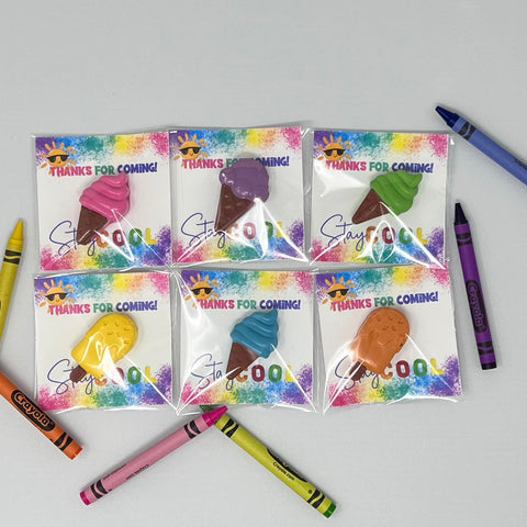 Ice Cream Crayon Shapes - Loot Bag Fillers