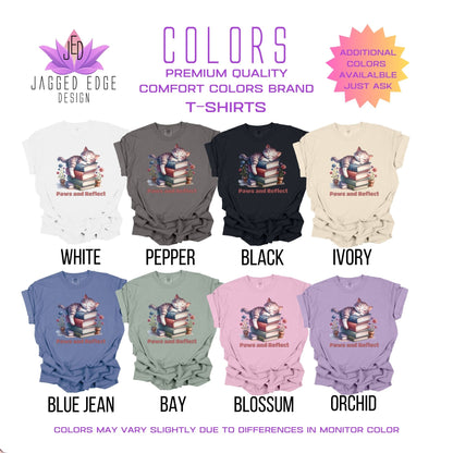 Paws and Reflect - Book Lover Shirt  BO011