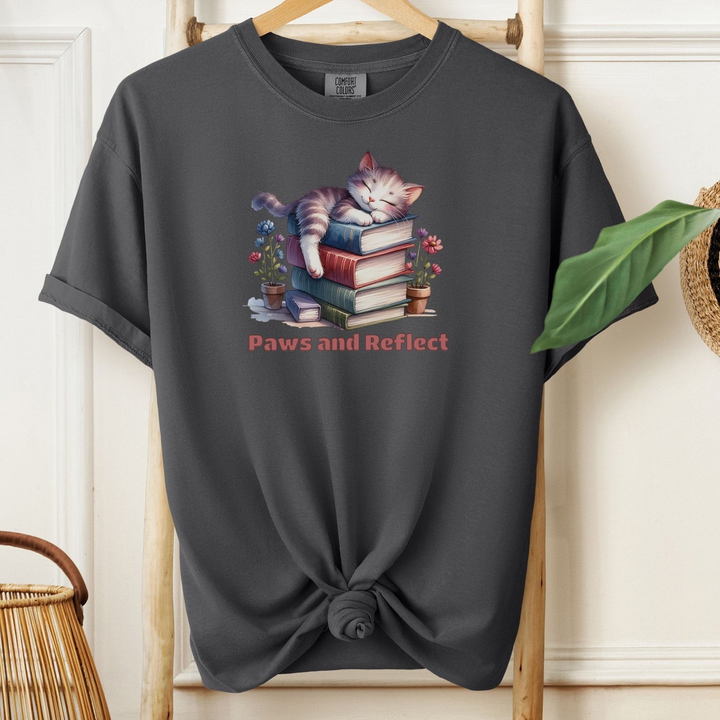 Paws and Reflect - Book Lover Shirt  BO011