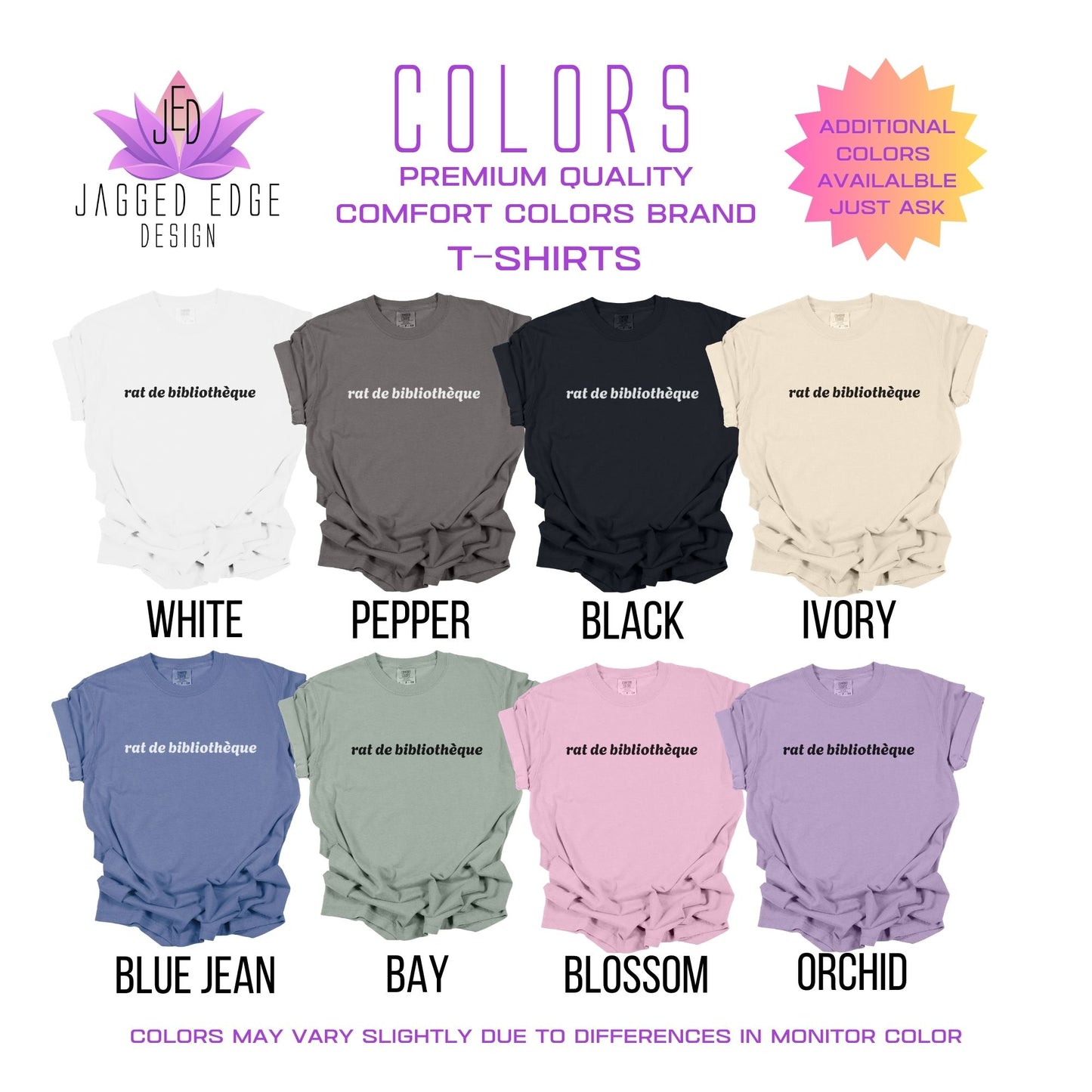 Rat De Bibliotheque - Book Lover Shirt  BO012