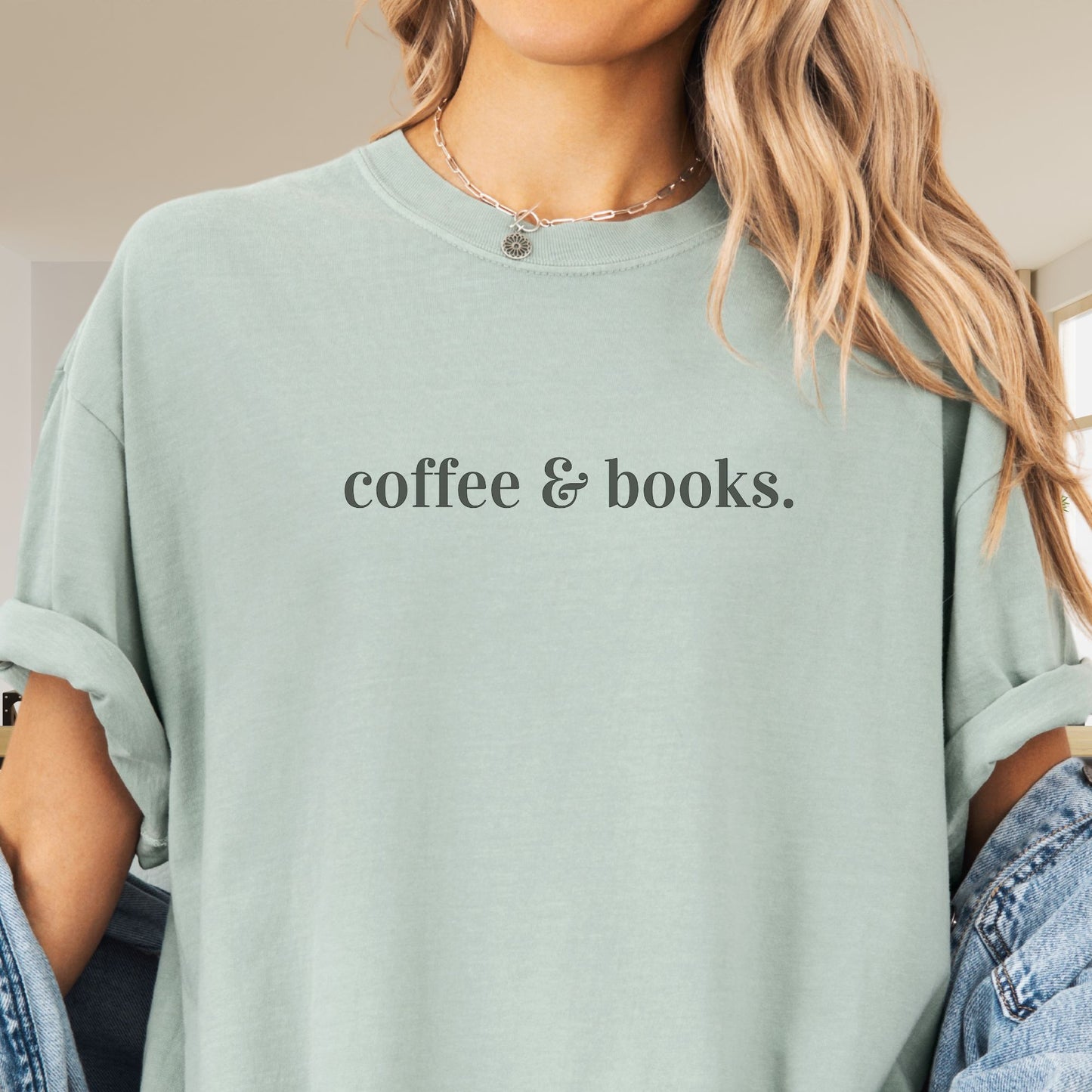 Coffee & Books, Book Lover T-Shirt BO013