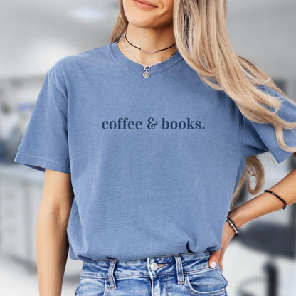 Coffee & Books, Book Lover T-Shirt BO013