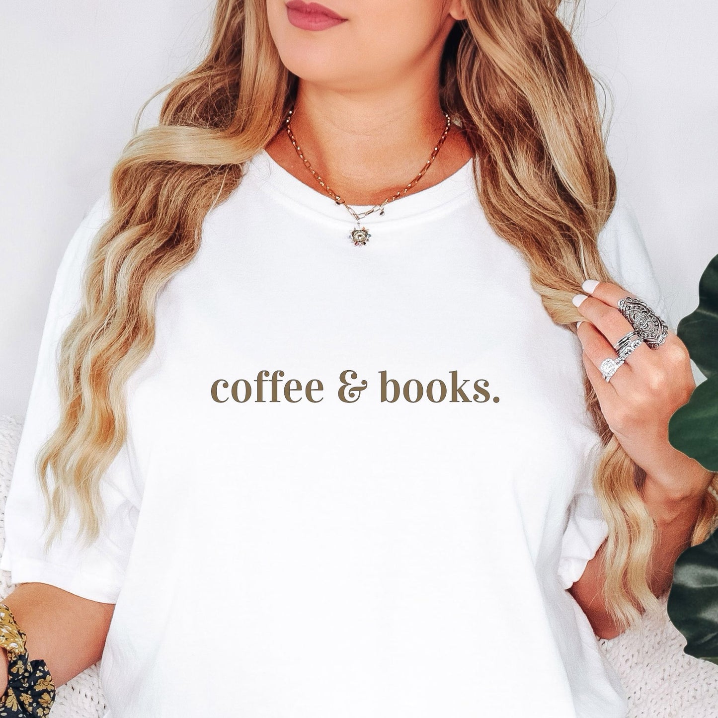 Coffee & Books, Book Lover T-Shirt BO013