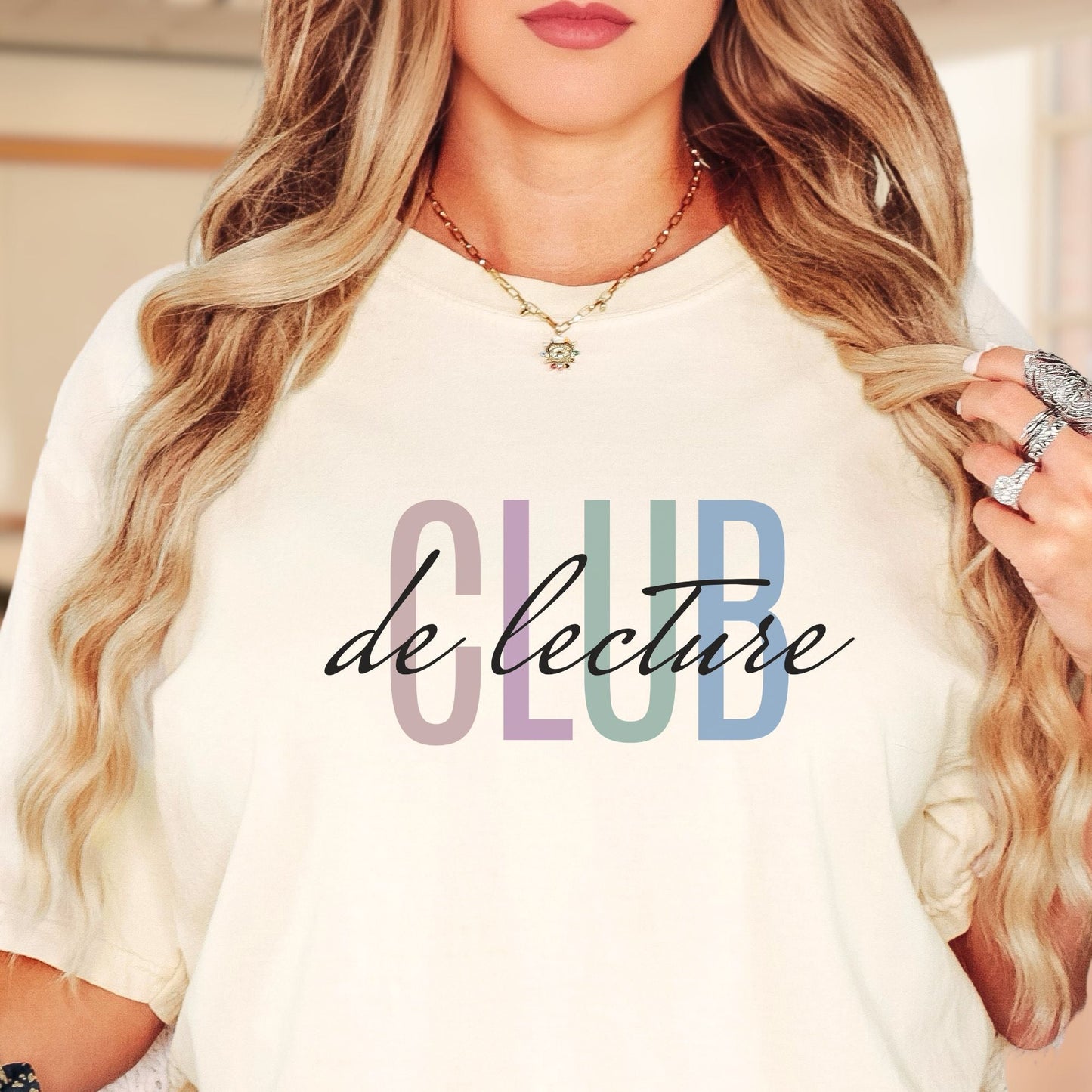 Pastel Club de lecture - Book Lover Shirt  BO015