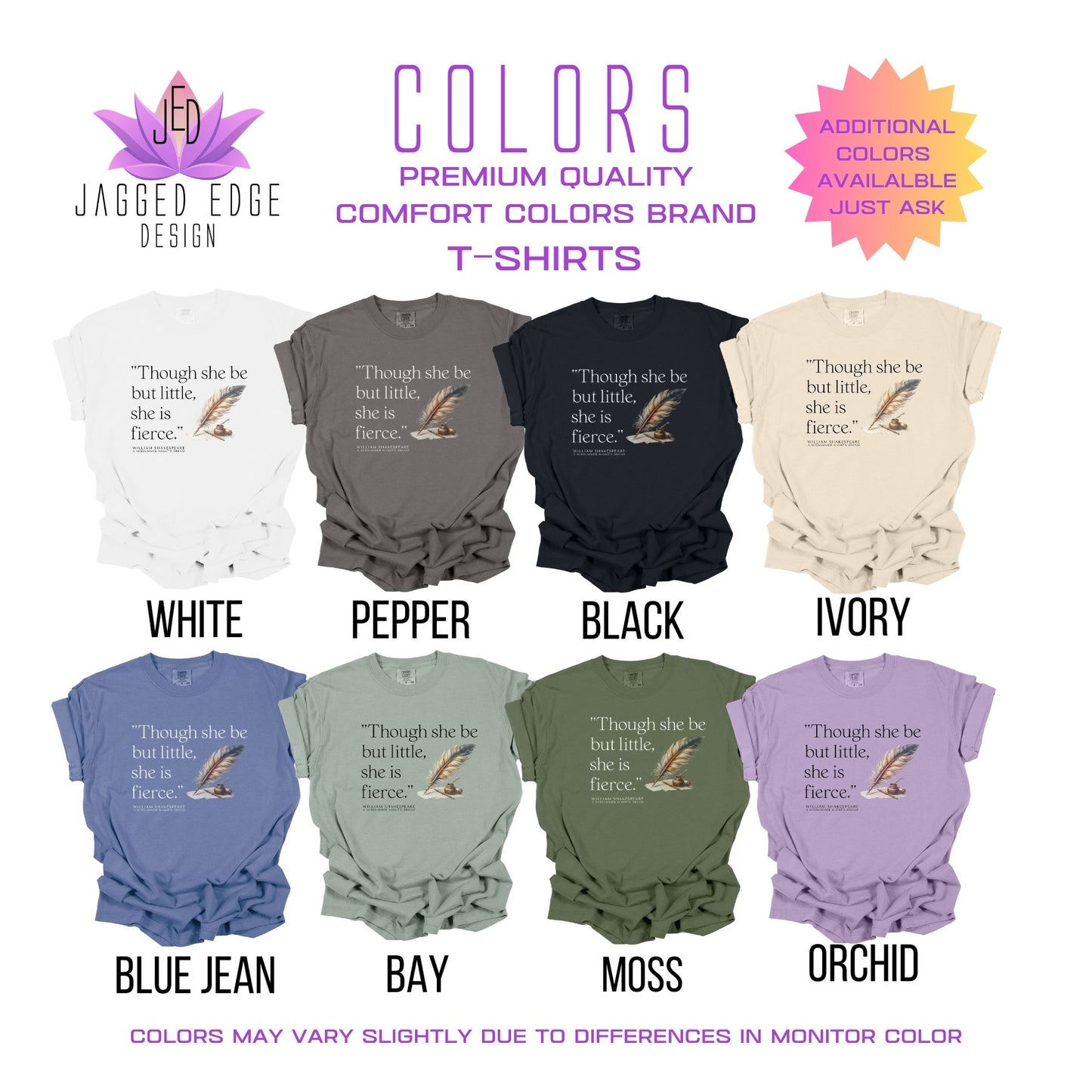 Dark Academia T-shirt, Shakespeare Though She Be Little, BO020