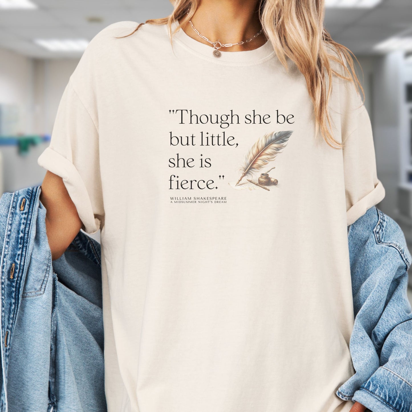 Dark Academia T-shirt, Shakespeare Though She Be Little, BO020