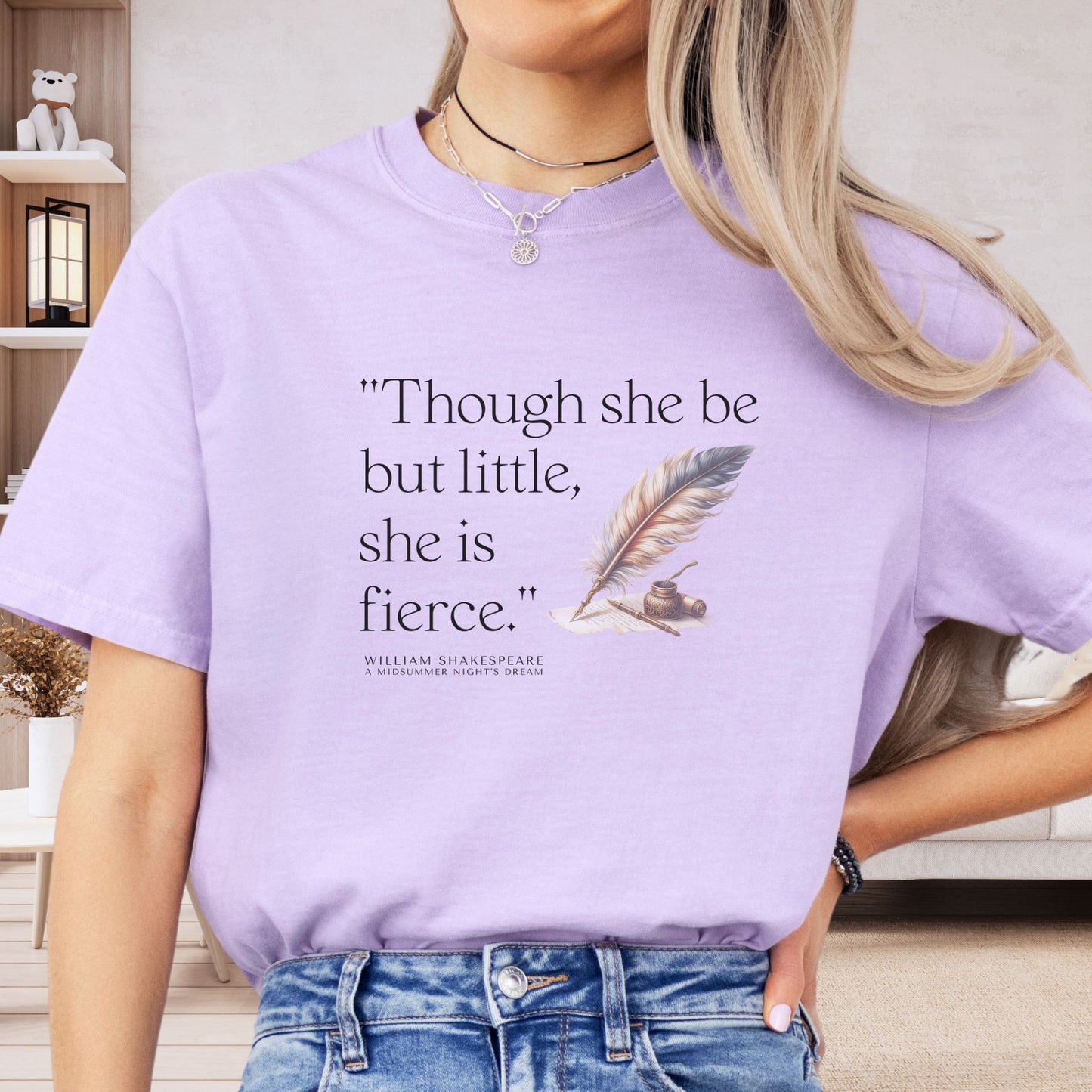 Dark Academia T-shirt, Shakespeare Though She Be Little, BO020