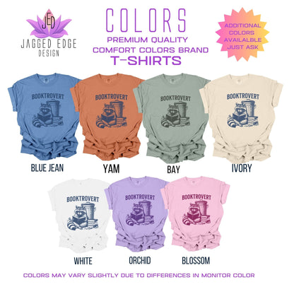 Booktrovert Racoon - Funny Bookish T-shirt, BO022