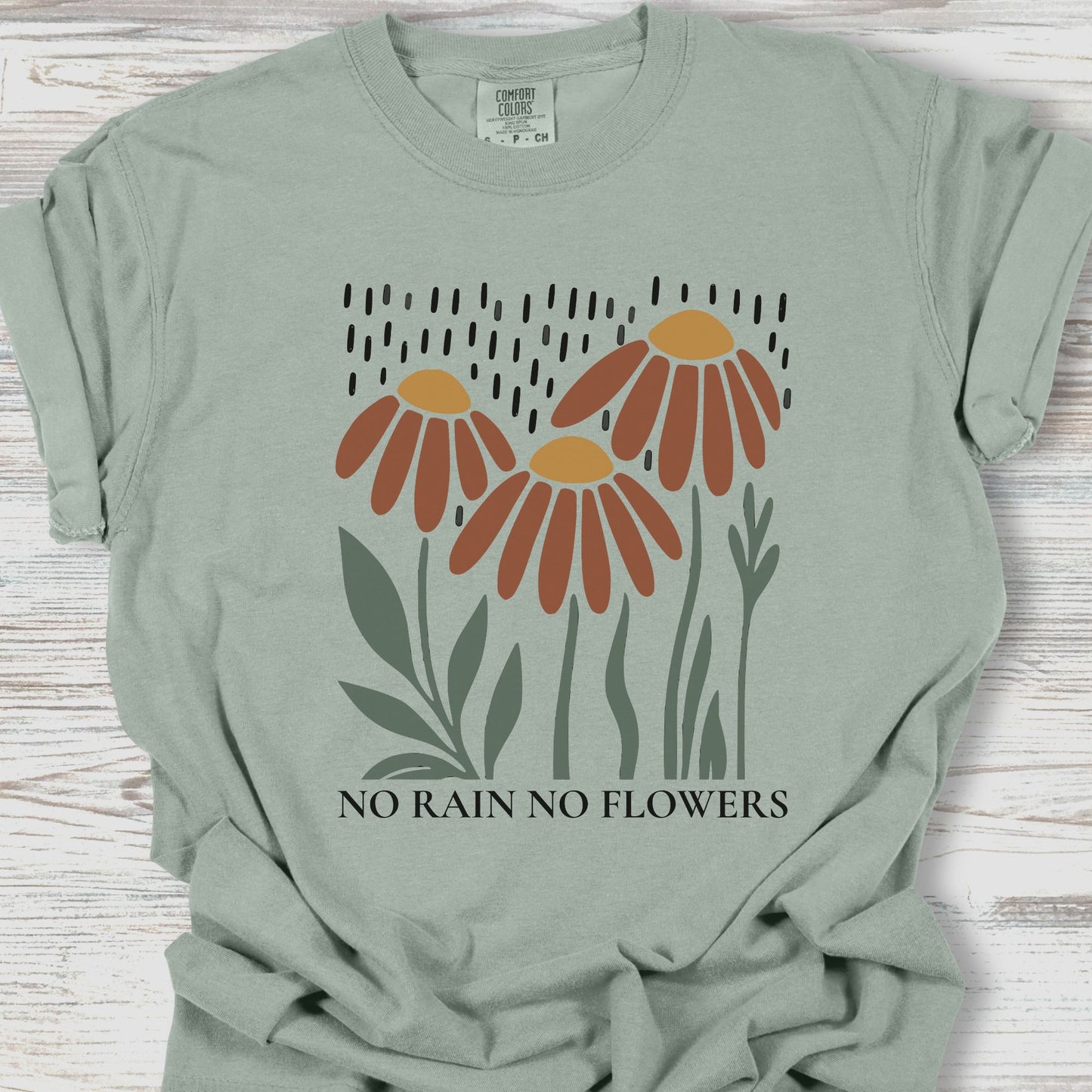 No Rain No Flowers Red T-Shirt