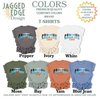 Collection of t-shirts in various colors with 'Jagged Edge Design' branding.