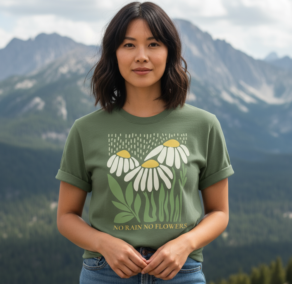 No Rain No Flowers White T-Shirt