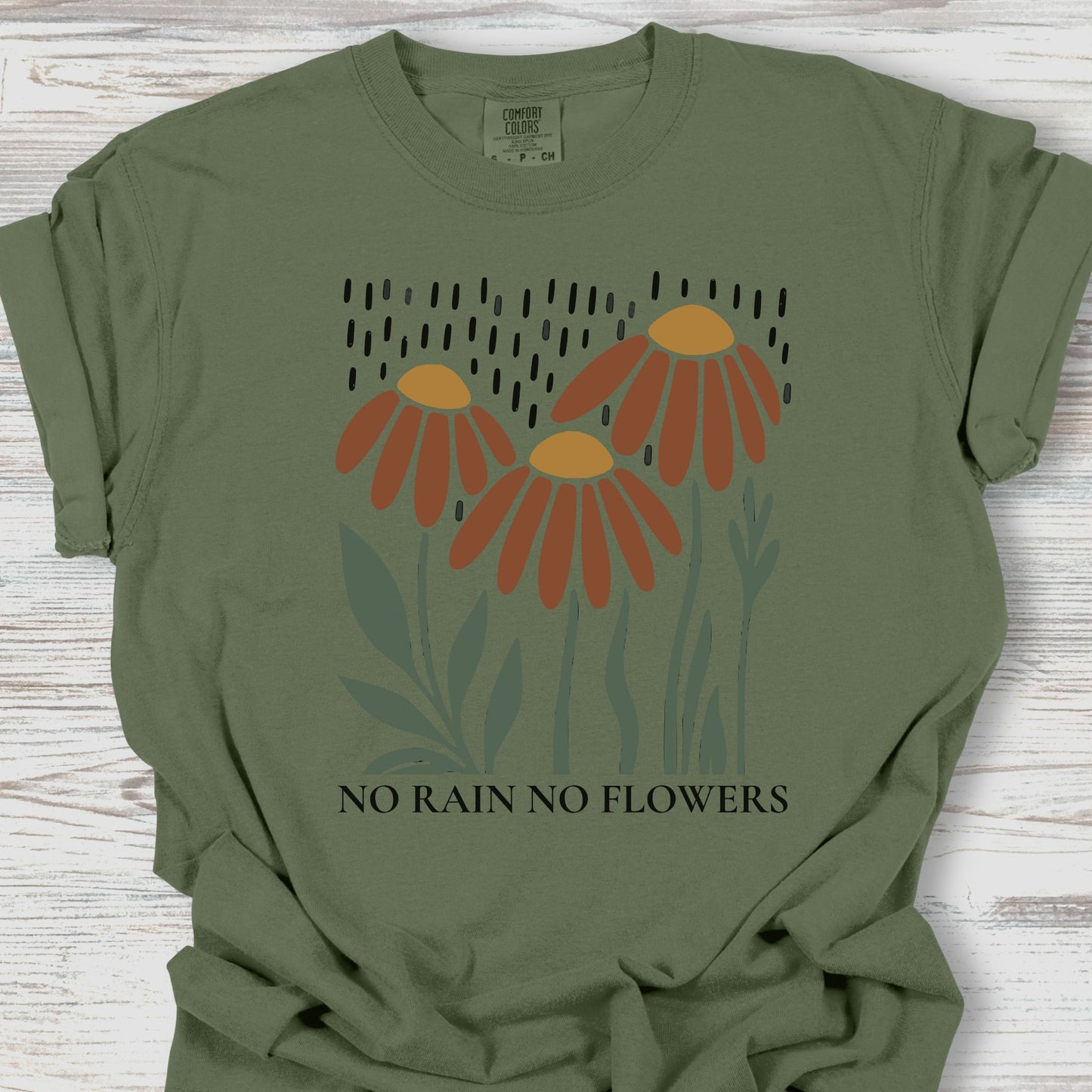 No Rain No Flowers Red T-Shirt