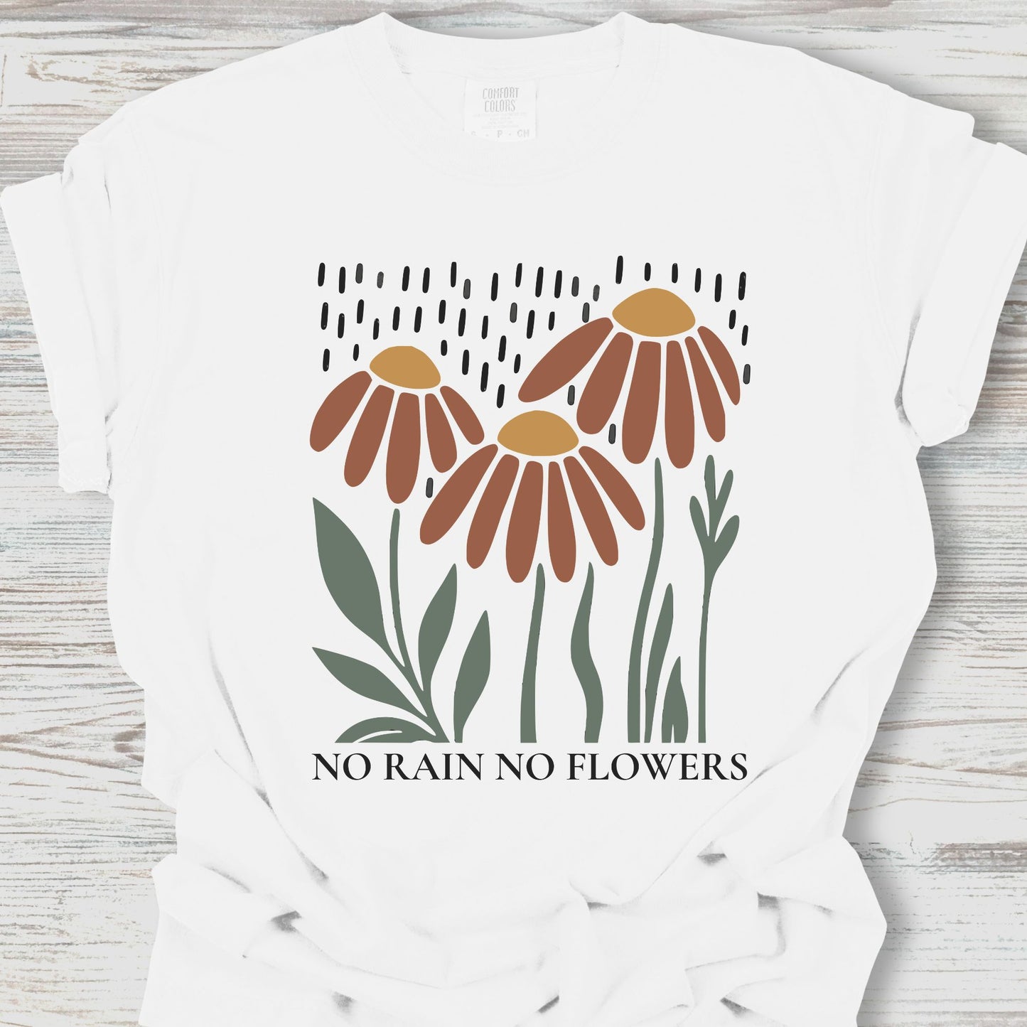 No Rain No Flowers Red T-Shirt
