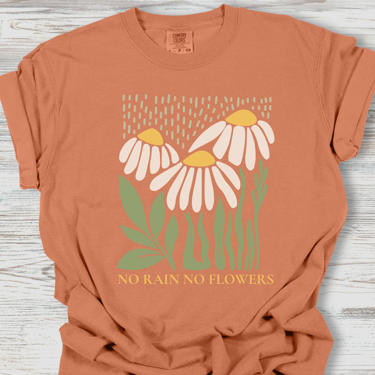 No Rain No Flowers White T-Shirt