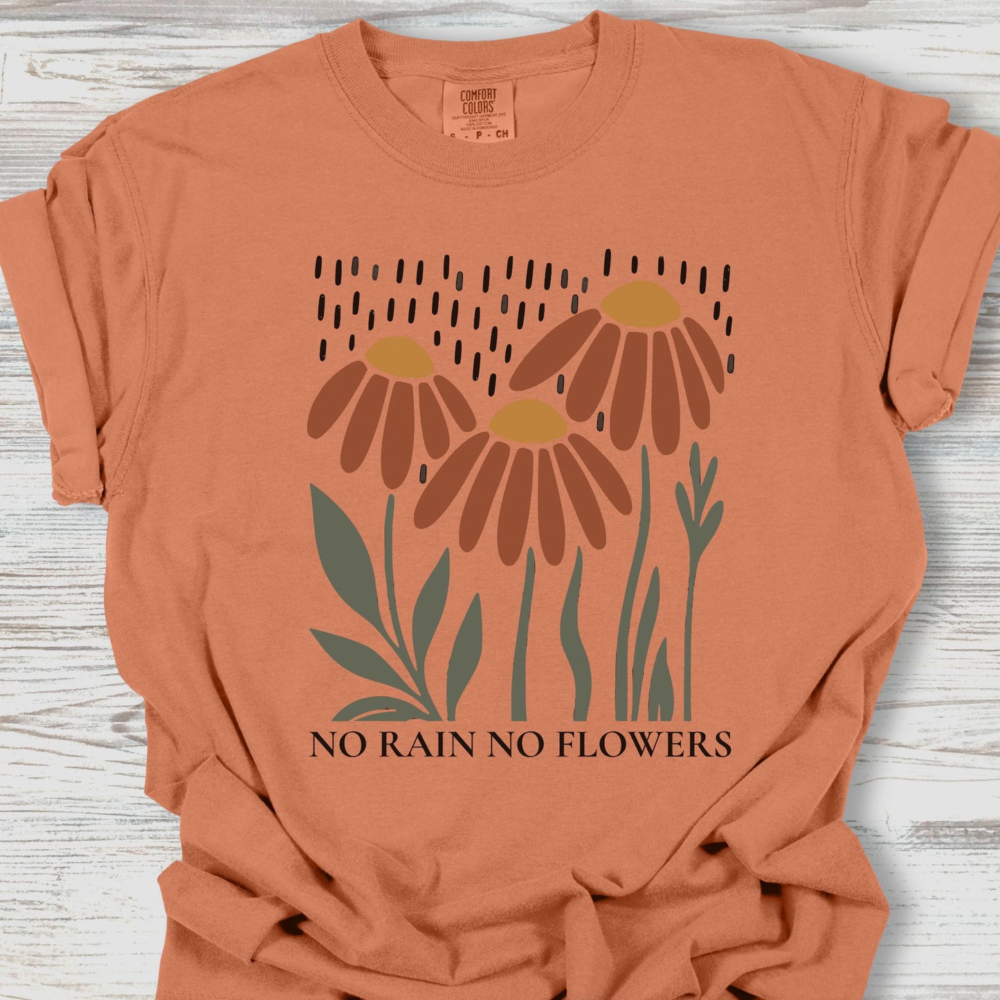 No Rain No Flowers Red T-Shirt