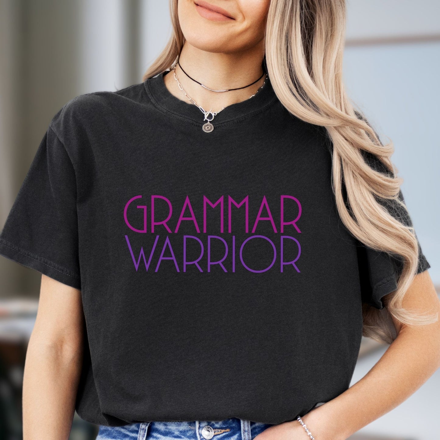 English Teacher T-Shirt, Grammar Warrior, ET006