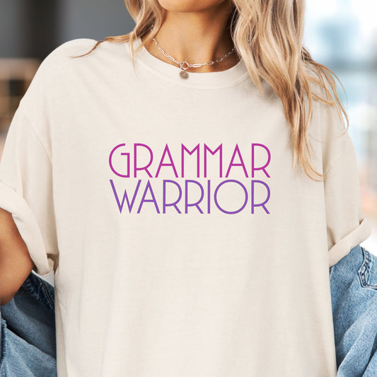 English Teacher T-Shirt, Grammar Warrior, ET006