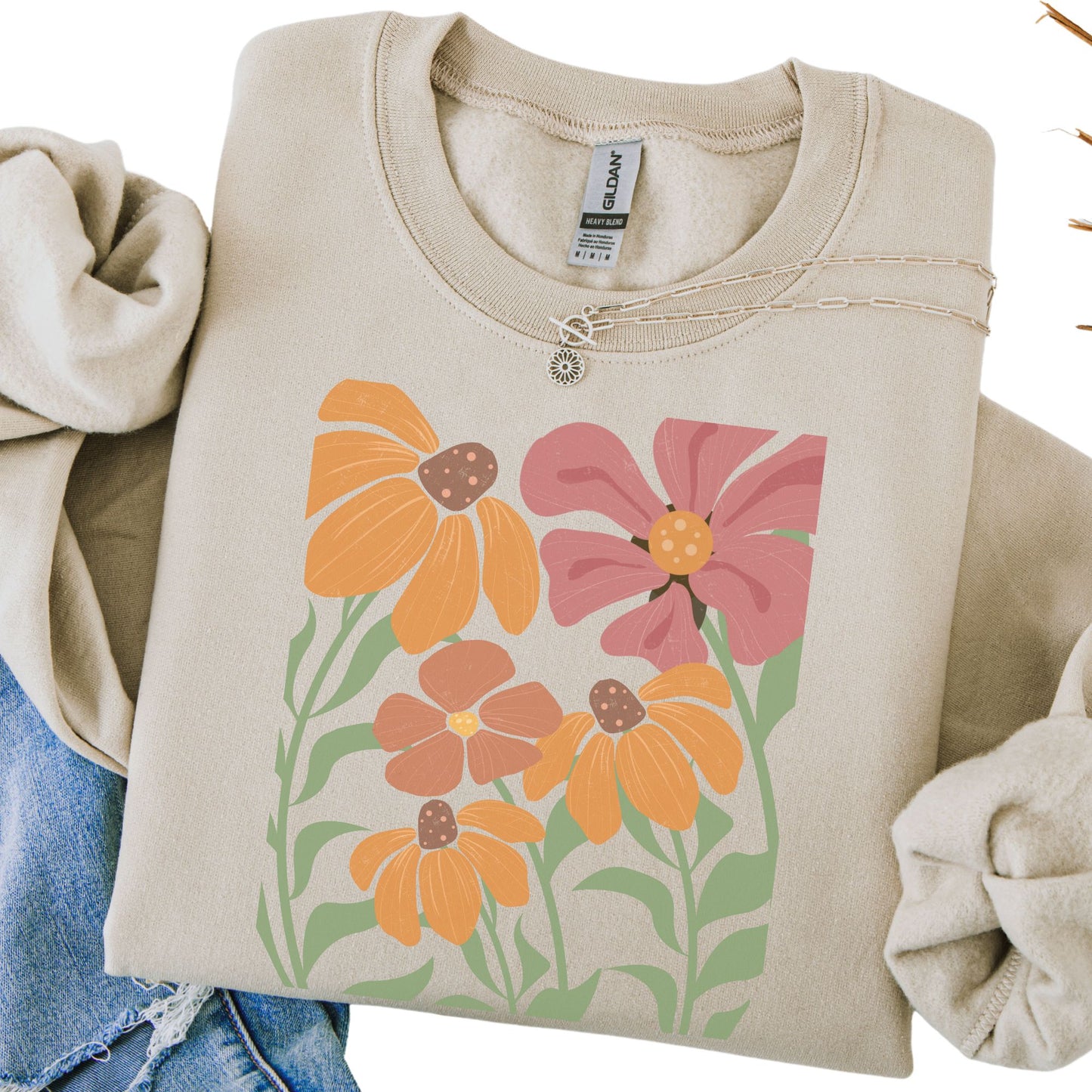 Retro Wildflowers Sweatshirt