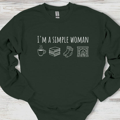 I'm A Simple Woman Cozy Edition Sweatshirt