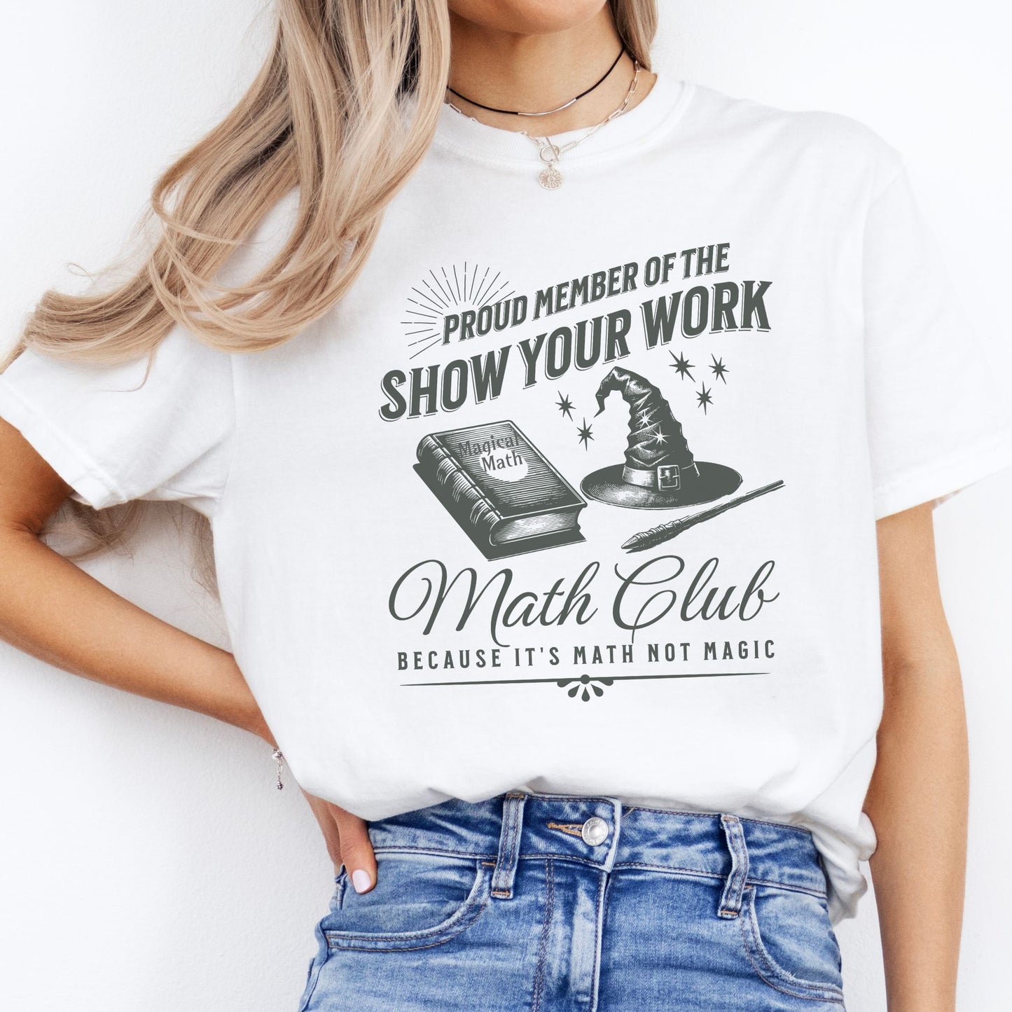 Funny Math Teacher T-Shirt, Math Not Magic, MT001