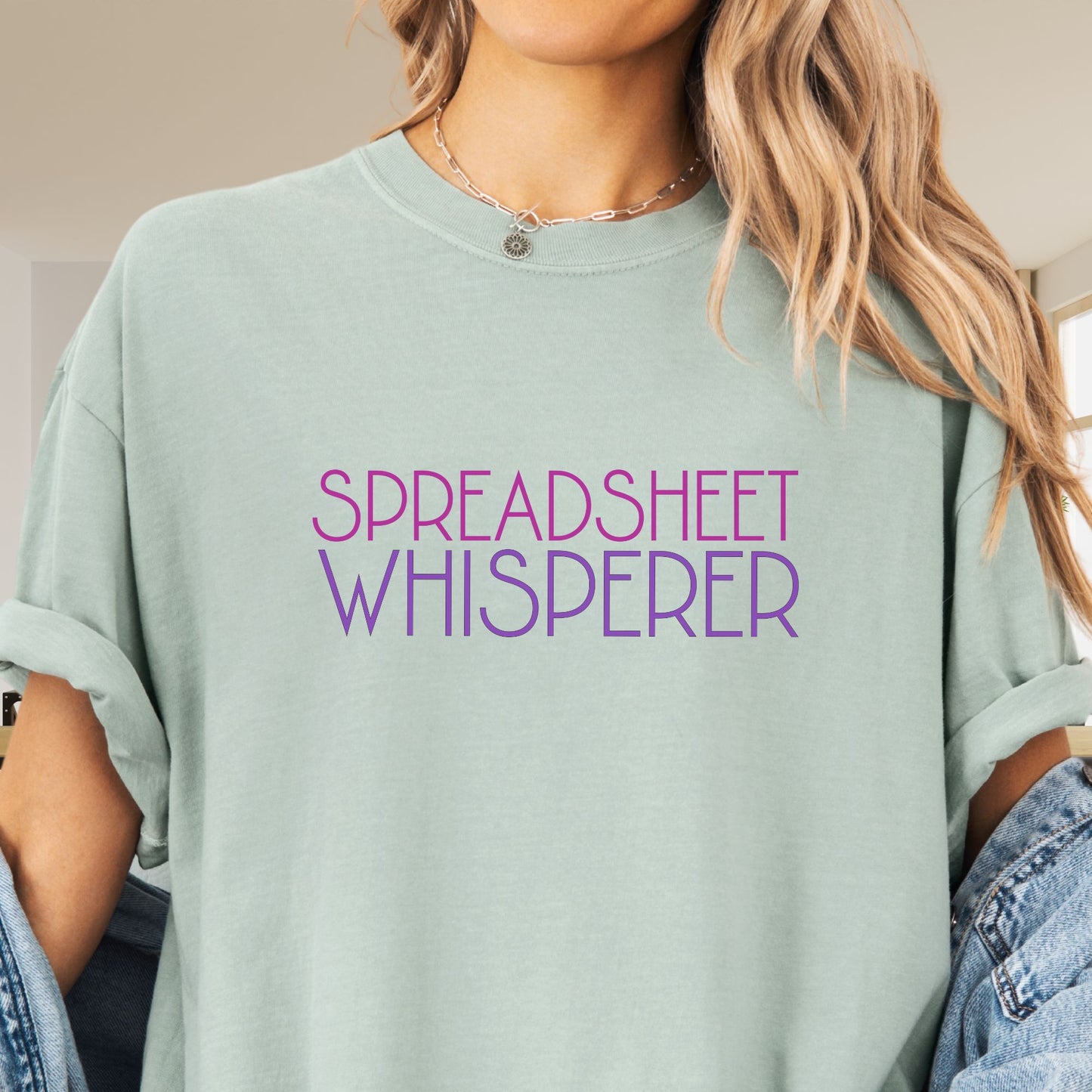 Funny Teacher T-Shirt - Spreadsheet Whisperer MT005