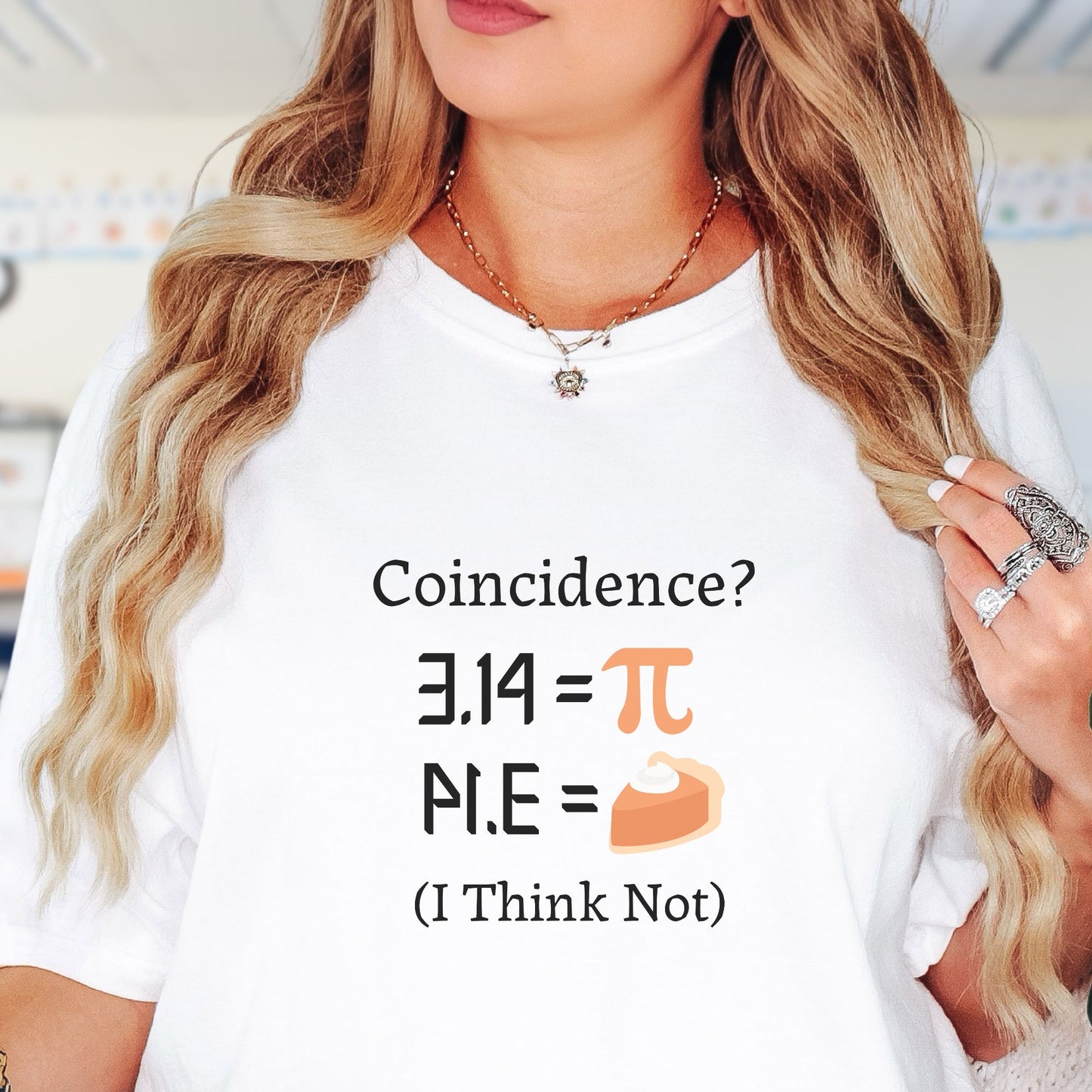 Funny Math Teacher T-Shirt - PI Coincidence, MT008