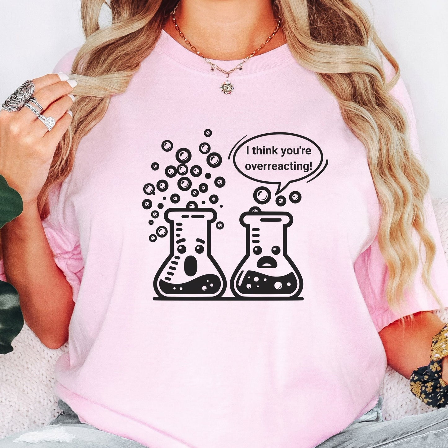 Science Teacher T-Shirt,  Overreacting, ST002