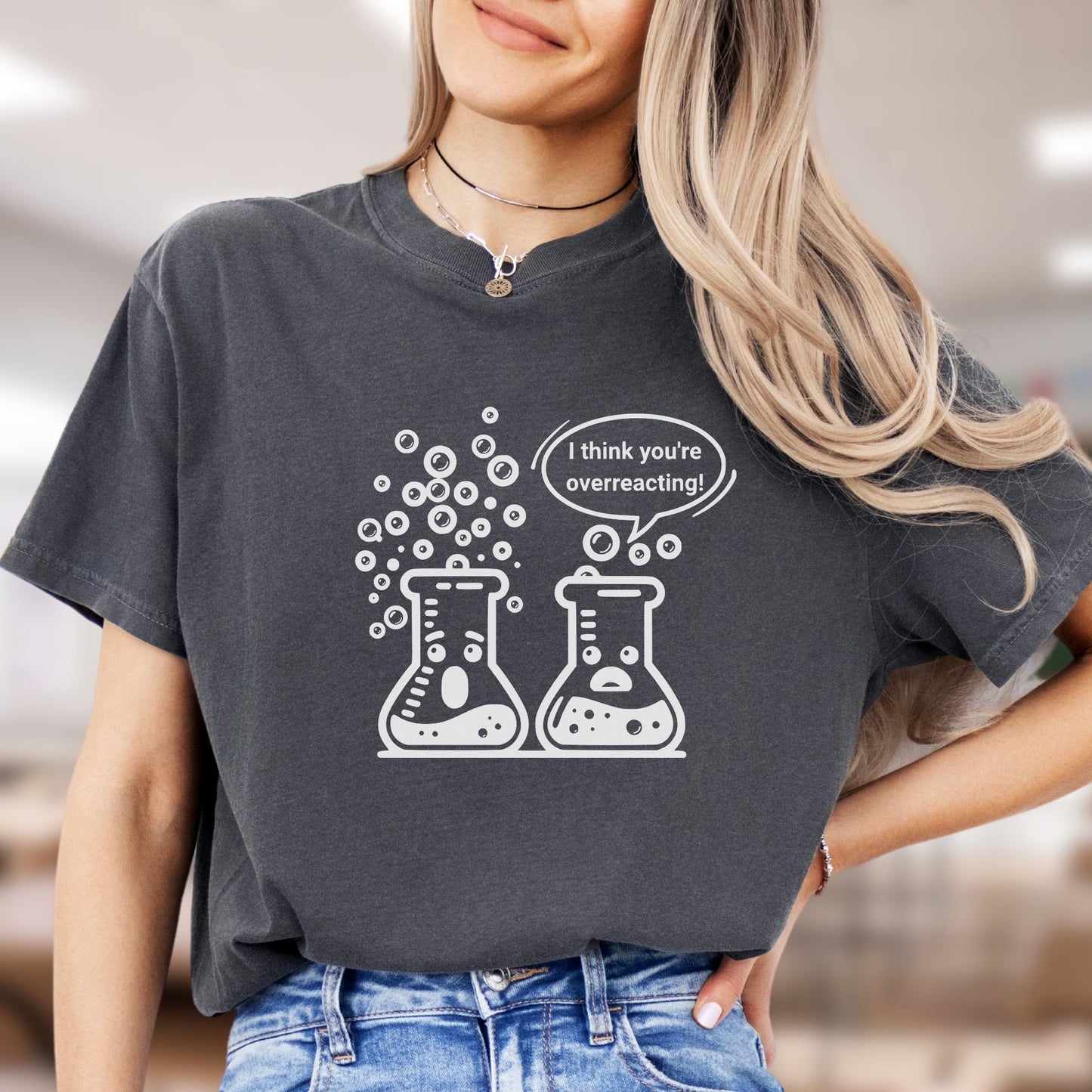 Science Teacher T-Shirt,  Overreacting, ST002