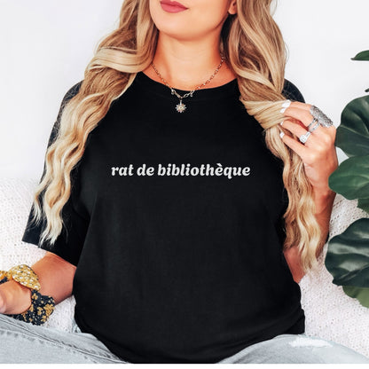 Rat De Bibliotheque - Book Lover Shirt  BO012