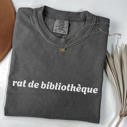 Rat De Bibliotheque - Book Lover Shirt  BO012