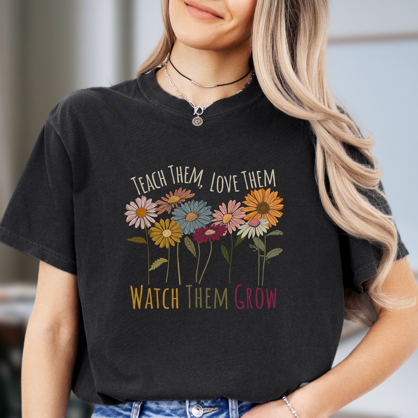 Wildflower Teacher Shirt, TE021