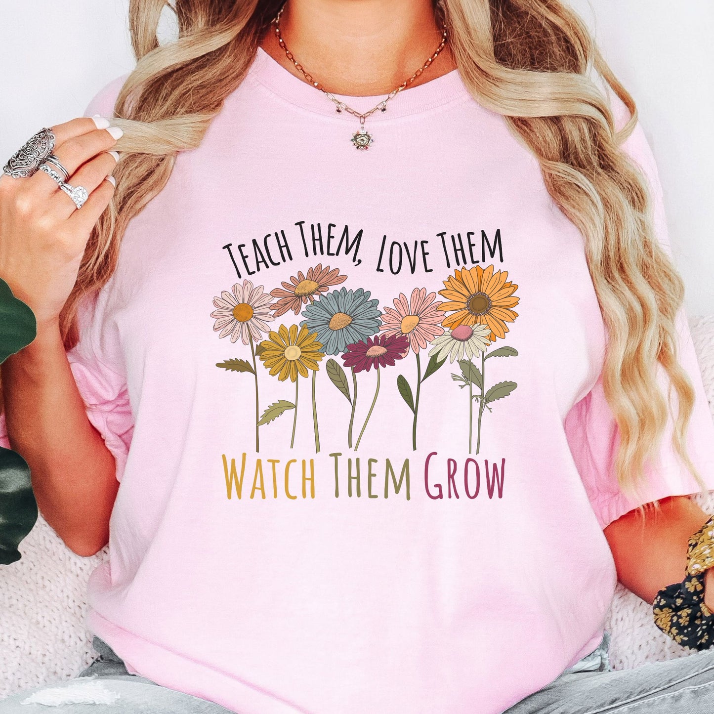 Wildflower Teacher Shirt, TE021