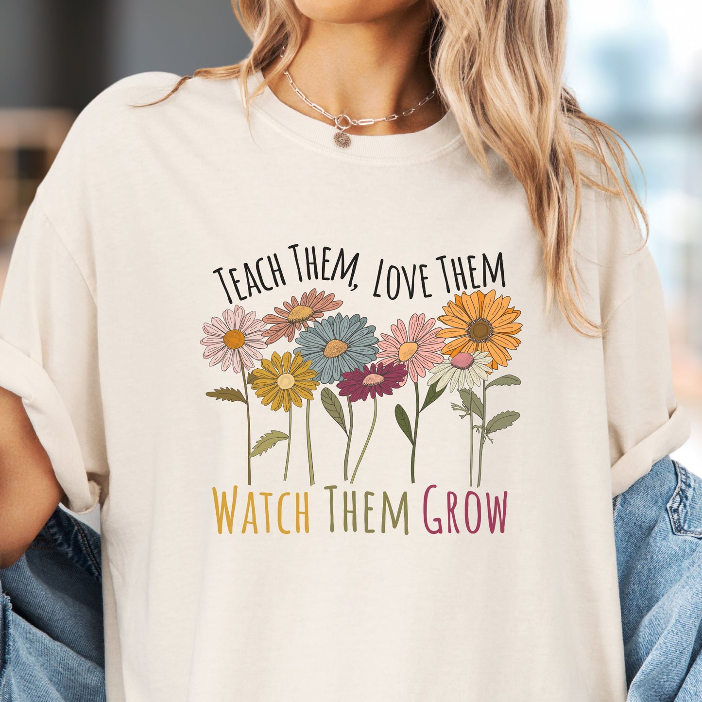 Wildflower Teacher Shirt, TE021