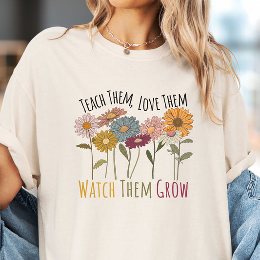 Wildflower Teacher Shirt, TE021