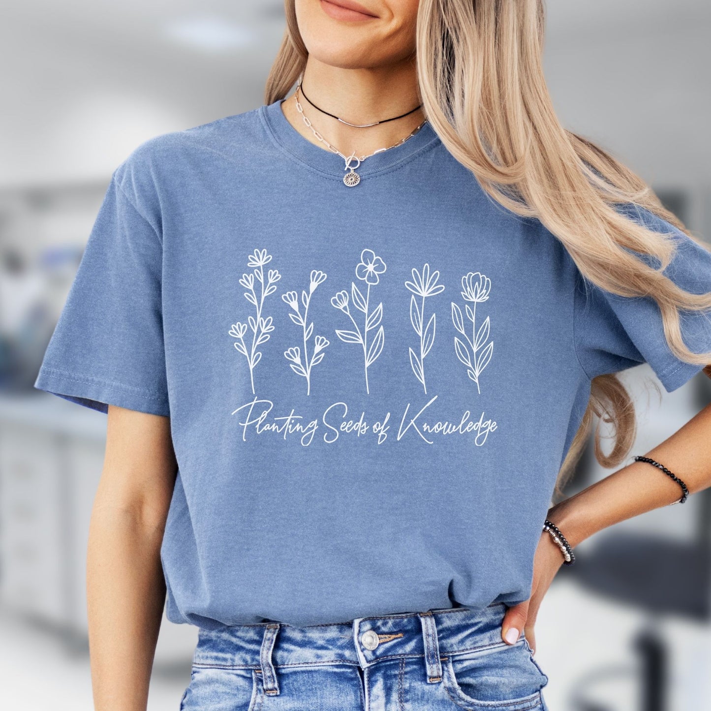 Wildflower Teacher Shirt, Planting Seeds,  TE024