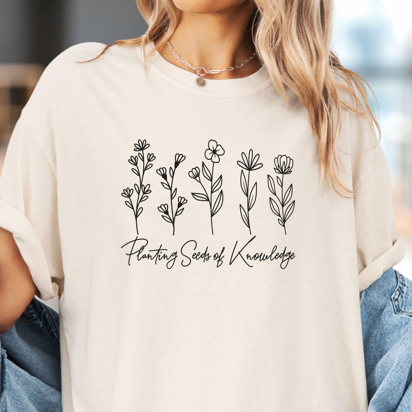 Wildflower Teacher Shirt, Planting Seeds,  TE024