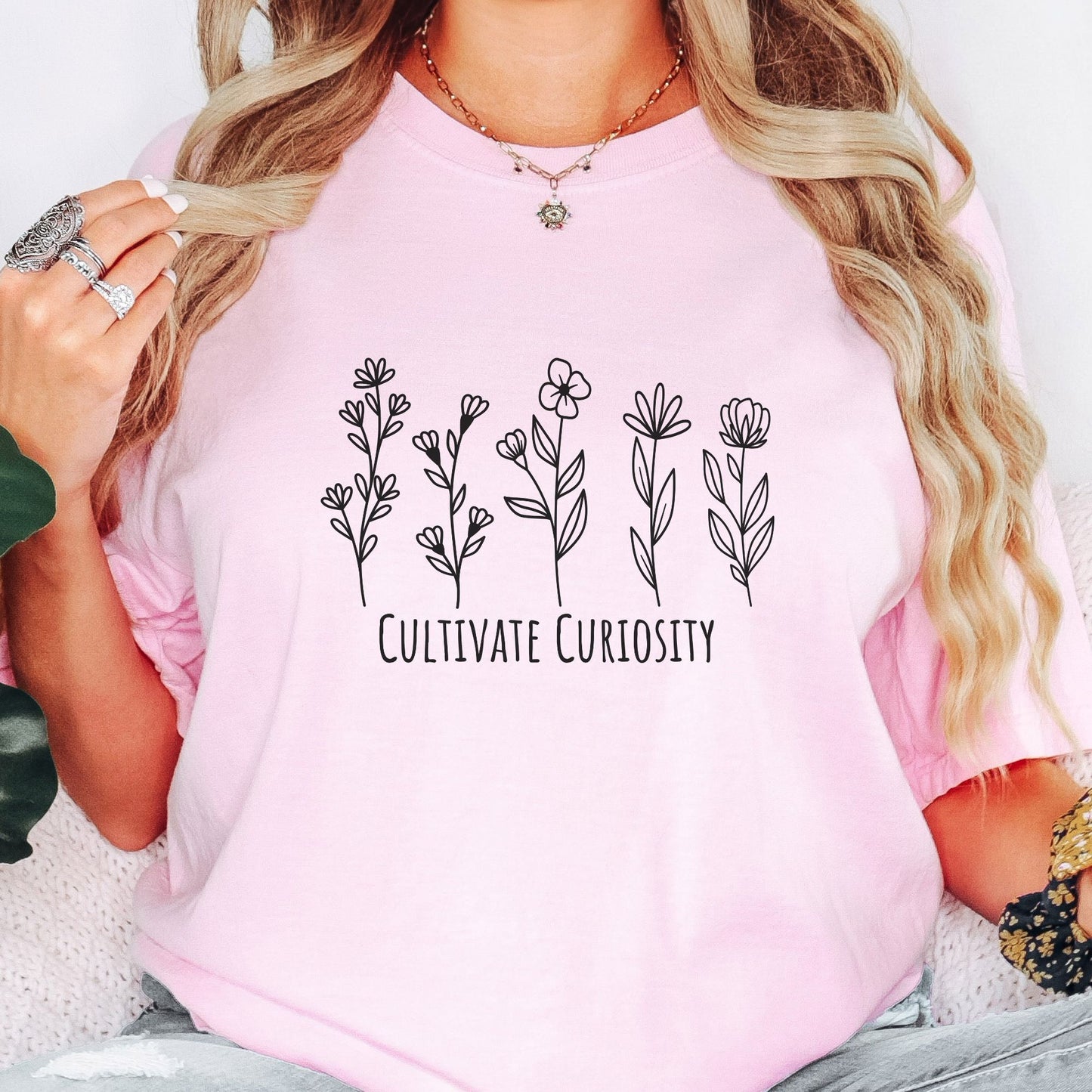 Wildflower Teacher Shirt, Cultivating Curiosity,  TE025