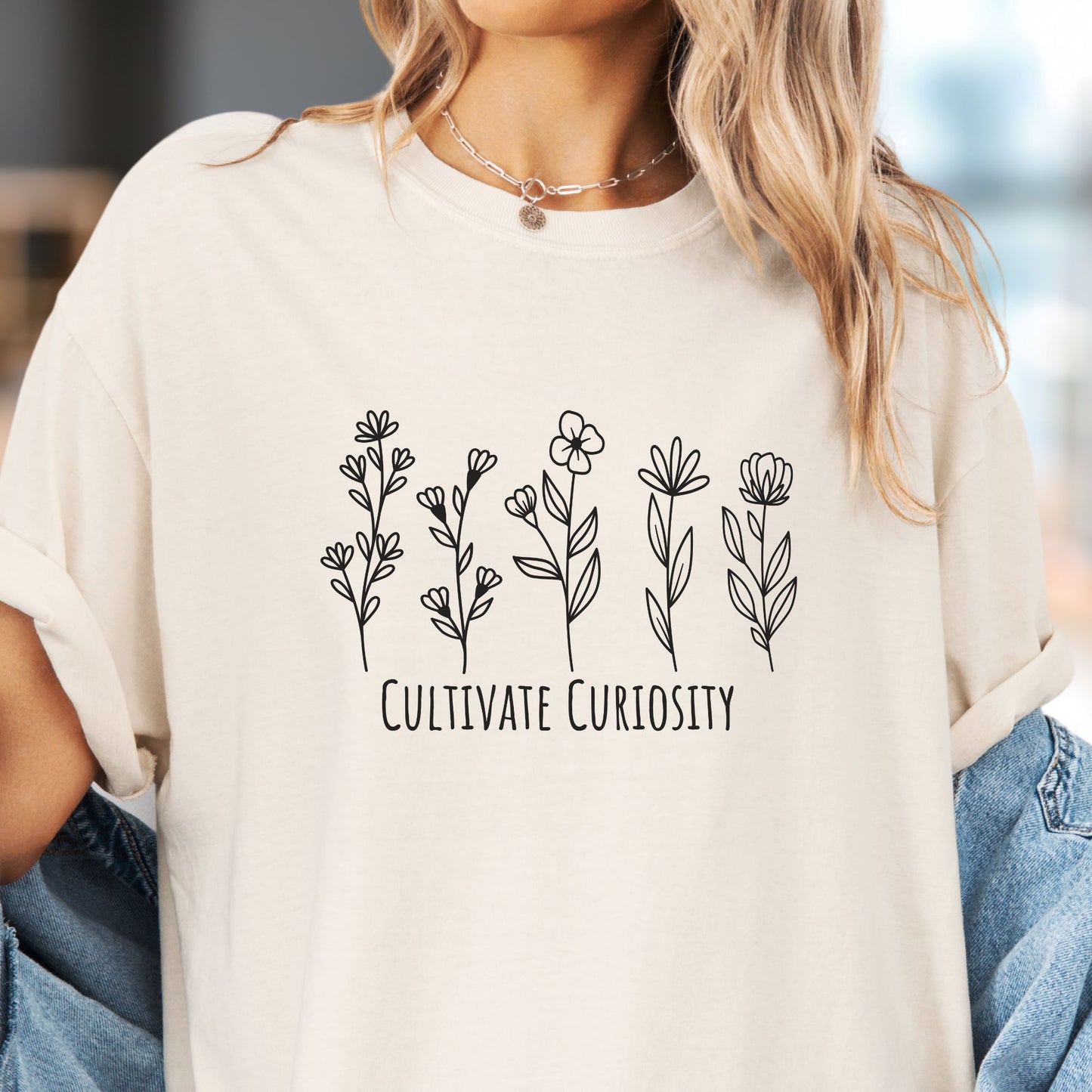 Wildflower Teacher Shirt, Cultivating Curiosity,  TE025