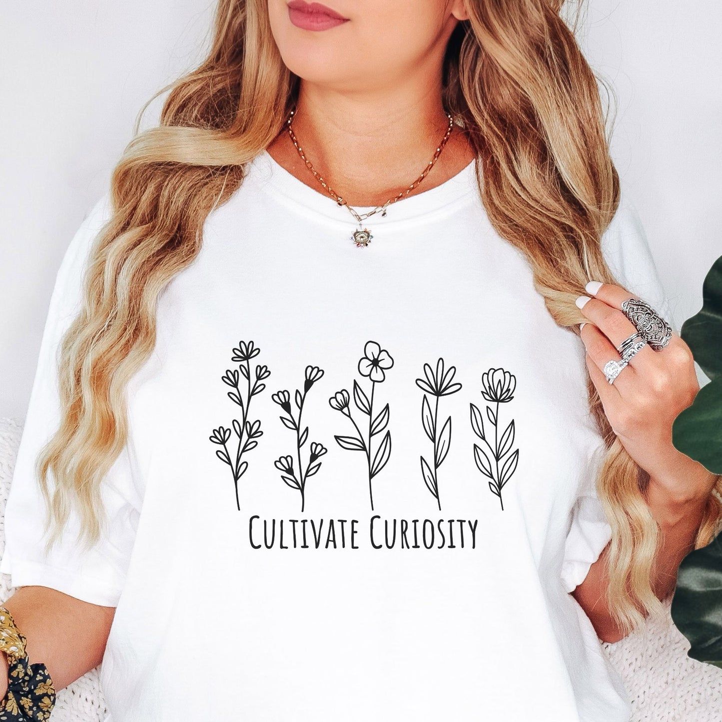 Wildflower Teacher Shirt, Cultivating Curiosity,  TE025