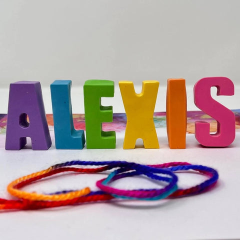 Crayon Letters - Easter/Spring Colours