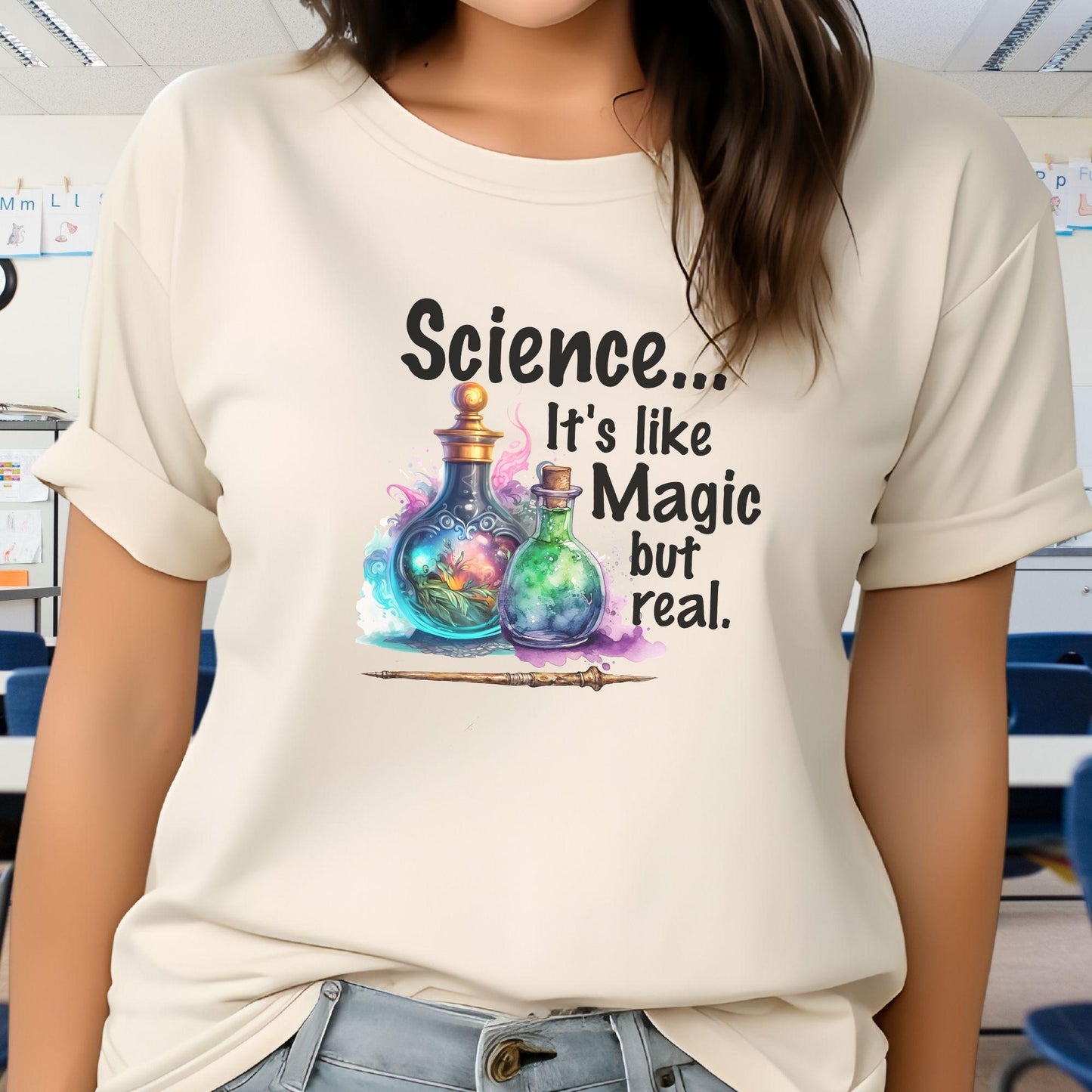 Science Teacher T-Shirt,  Science is like Magic, TE011