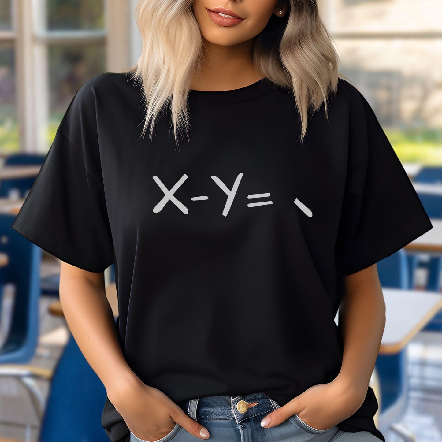 Funny Math Teacher T-Shirt, X - Y, TE014