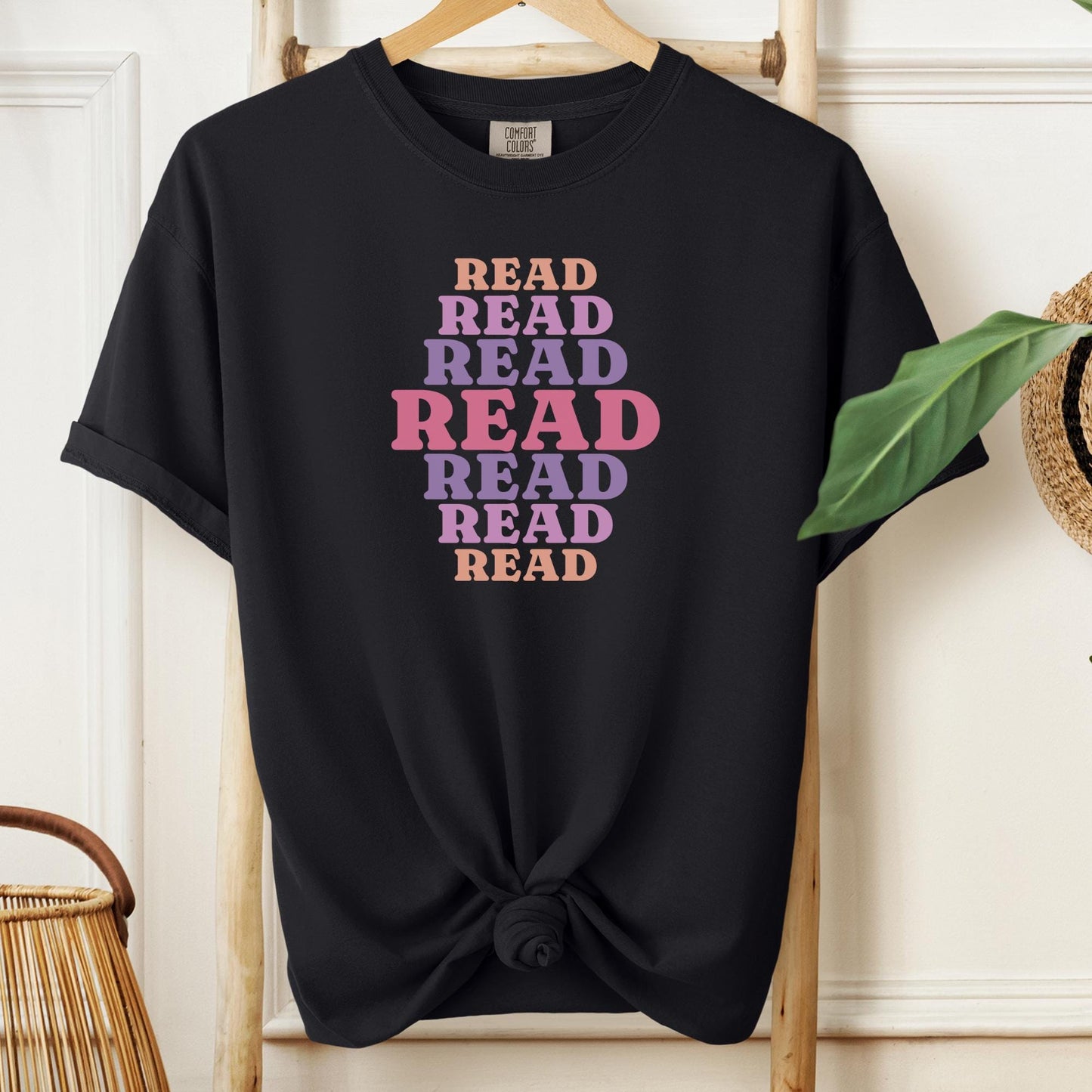 English and Grammar Teacher T-Shirt, Read Colorful Stacked  TE019