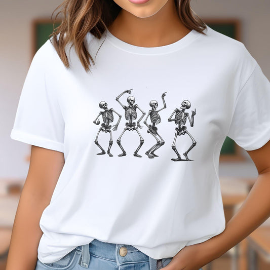 Funny Halloween T-Shirt, Dancing Skeletons , HA003