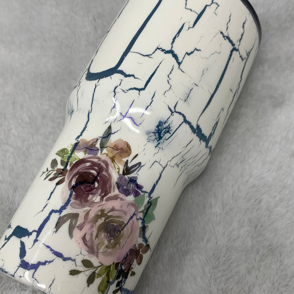 Tumbler - Rustic Rose Crackle