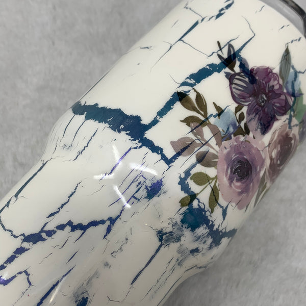 Tumbler - Rustic Rose Crackle