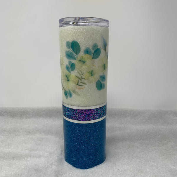 Tumbler - Teal Blue Hummingbird