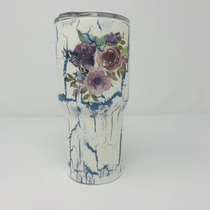 Tumbler - Rustic Rose Crackle